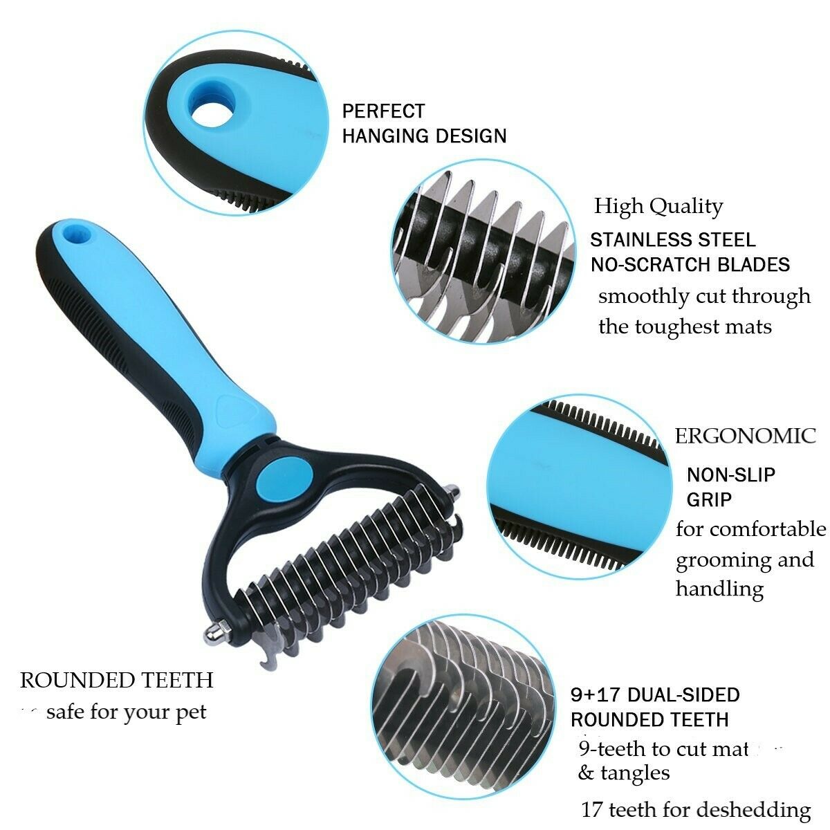 WELSGI PET™ : Professional Grooming & Deshedding Comb